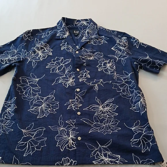GAP Mens Hawaiian Shirt - Picture 2 of 9